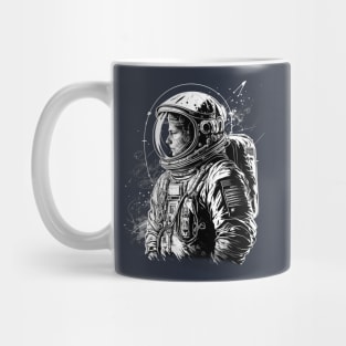 The Street Art Astronaut: A High-Tech Adventurer in Space Mug